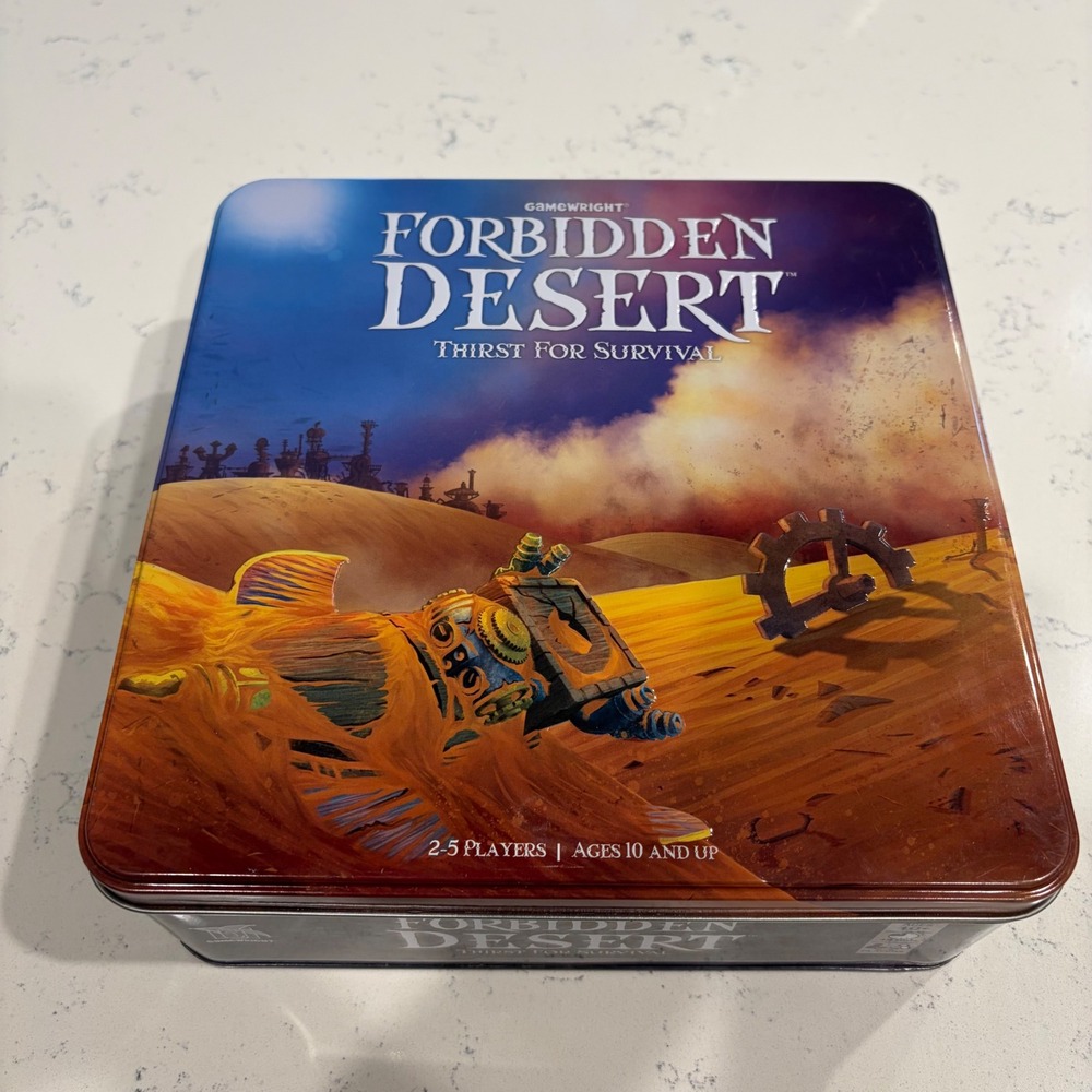 Gamewright Forbidden Desert Thirst For Survival Cooperative Board Game Tin 2013